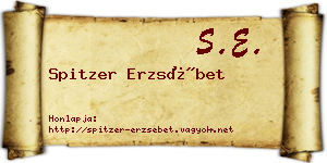 Spitzer Erzsébet névjegykártya