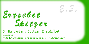 erzsebet spitzer business card